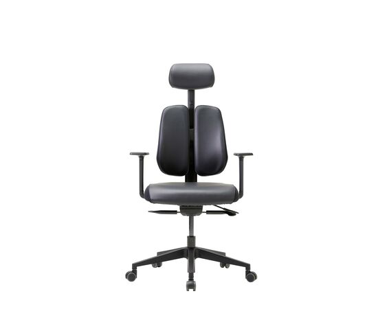 Кресло Дуорест D2500Г-ДАСЛ (Duorest D2500G-DASL) 690x560x610 Д2500Г-ДАСЛ (D2500G-DASL) Чёрный, Ролики: 50 мм, Основной цвет: Чёрный, Ширина: 690, Высота: 610, Глубина: 560, Вес: 26, Материал сиденья: экокожа, Подголовник: есть, Материал спинки: экокожа, Цвет крестовины: Черный, Артикул: Д2500Г-ДАСЛ (D2500G-DASL), изображение 2post-test