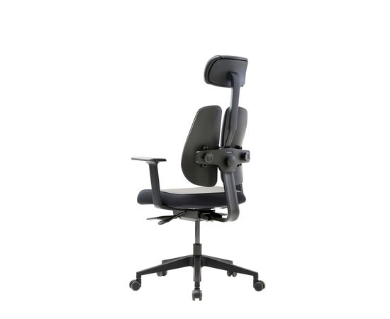 Кресло Дуорест D2500Г-ДАСЛ (Duorest D2500G-DASL) 690x560x610 Д2500Г-ДАСЛ (D2500G-DASL) Чёрный, Ролики: 50 мм, Основной цвет: Чёрный, Ширина: 690, Высота: 610, Глубина: 560, Вес: 26, Материал сиденья: экокожа, Подголовник: есть, Материал спинки: экокожа, Цвет крестовины: Черный, Артикул: Д2500Г-ДАСЛ (D2500G-DASL), изображение 6post-test