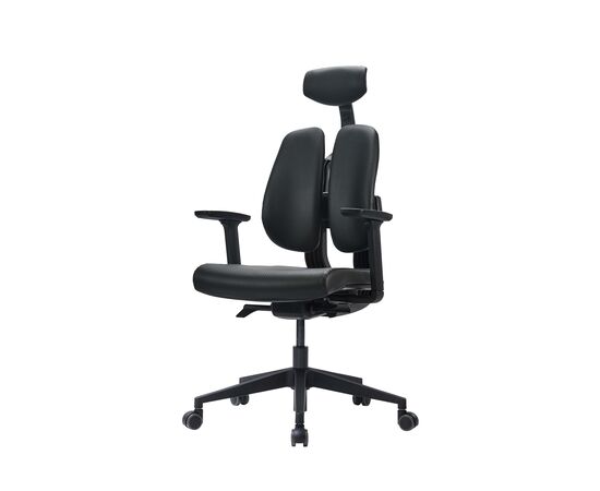 Кресло Дуорест D2-200 (Duorest D2-200) 690x560x610 Д2-200 (D2-200) Чёрный, Основной цвет: Чёрный, Ширина: 690, Ролики: 50 мм, Высота: 610, Глубина: 560, Материал подлокотников: 3Д (3D), Вес: 26, Материал сиденья: экокожа, Подголовник: есть, Материал спинки: экокожа, Цвет крестовины: Черный, Артикул: Д2-200 (D2-200), изображение 2post-test