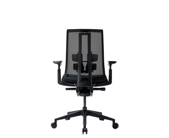 Кресло Дуорест Д3-С (Duorest D3-S) 690x560x610 Д3-С (D3-S) Чёрный, Ролики: 60 мм, Основной цвет: Чёрный, Ширина: 690, Высота: 610, Глубина: 560, Материал подлокотников: 2D, Вес: 26, Материал сиденья: Ткань ВТ (WT), Подголовник: Нет, Материал спинки: Сетка КАТЕ (KATE), Артикул: Д3-С (D3-S), изображение 3post-test