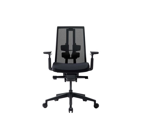 Кресло Дуорест Д3-С (Duorest D3-S) 690x560x610 Д3-С (D3-S) Чёрный, Ролики: 60 мм, Основной цвет: Чёрный, Ширина: 690, Высота: 610, Глубина: 560, Материал подлокотников: 2D, Вес: 26, Материал сиденья: Ткань ВТ (WT), Подголовник: Нет, Материал спинки: Сетка КАТЕ (KATE), Артикул: Д3-С (D3-S), изображение 4post-test