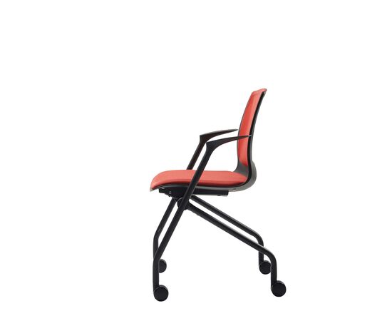 Кресло Дуорест Кью61Н (Duorest Q61N) 690x560x610 Кв61Н (Q61N) Красный, Основной цвет: Красный, Ширина: 690, Ролики: Есть, Высота: 610, Глубина: 560, Материал подлокотников: Нейлон, Вес: 26, Материал крестовины: Каркас-ракушка, Материал сиденья: Ткань Кв6 (Q6), Механизм: Механизм складывания друг в друга,, Подголовник: Нет, Материал спинки: Сетка Кв6 (Q6), Цвет крестовины: Черный, Артикул: Кв61Н (Q61N), изображение 3post-test