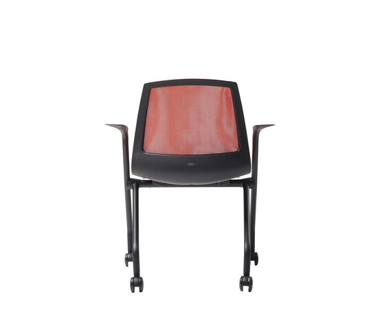 Кресло Дуорест Кью61Н (Duorest Q61N) 690x560x610 Кв61Н (Q61N) Красный, Основной цвет: Красный, Ширина: 690, Ролики: Есть, Высота: 610, Глубина: 560, Материал подлокотников: Нейлон, Вес: 26, Материал крестовины: Каркас-ракушка, Материал сиденья: Ткань Кв6 (Q6), Механизм: Механизм складывания друг в друга,, Подголовник: Нет, Материал спинки: Сетка Кв6 (Q6), Цвет крестовины: Черный, Артикул: Кв61Н (Q61N), изображение 5post-test