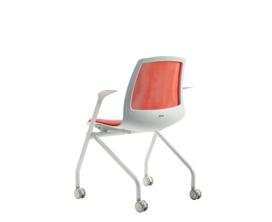 Кресло Дуорест Кью6В1Н (Duorest Q6W1N) белая рама 690x560x610 Кв6В1Н (Q6W1N) белая рама Красный, Основной цвет: Красный, Ширина: 690, Ролики: Есть, Высота: 610, Глубина: 560, Материал крестовины: Каркас-ракушка, Материал сиденья: Ткань Кв6 (Q6), Механизм: Механизм складывания друг в друга,, Подголовник: Нет, Материал спинки: Сетка Кв6 (Q6), Цвет крестовины: Белый, Артикул: Кв6В1Н (Q6W1N) белая рама, изображение 4post-test