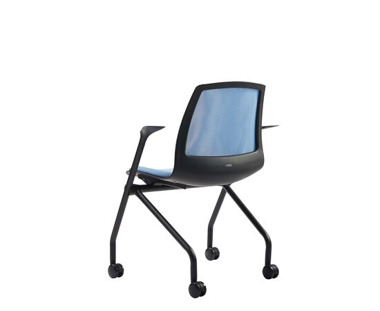 Кресло Дуорест Кью61Н (Duorest Q61N) 690x560x610 Кв61Н (Q61N) Синий, Основной цвет: Синий, Ширина: 690, Ролики: Есть, Высота: 610, Глубина: 560, Материал подлокотников: Нейлон, Вес: 26, Материал крестовины: Каркас-ракушка, Материал сиденья: Ткань Кв6 (Q6), Механизм: Механизм складывания друг в друга,, Подголовник: Нет, Материал спинки: Сетка Кв6 (Q6), Цвет крестовины: Черный, Артикул: Кв61Н (Q61N), изображение 4post-test