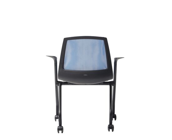 Кресло Дуорест Кью61Н (Duorest Q61N) 690x560x610 Кв61Н (Q61N) Синий, Основной цвет: Синий, Ширина: 690, Ролики: Есть, Высота: 610, Глубина: 560, Материал подлокотников: Нейлон, Вес: 26, Материал крестовины: Каркас-ракушка, Материал сиденья: Ткань Кв6 (Q6), Механизм: Механизм складывания друг в друга,, Подголовник: Нет, Материал спинки: Сетка Кв6 (Q6), Цвет крестовины: Черный, Артикул: Кв61Н (Q61N), изображение 5post-test