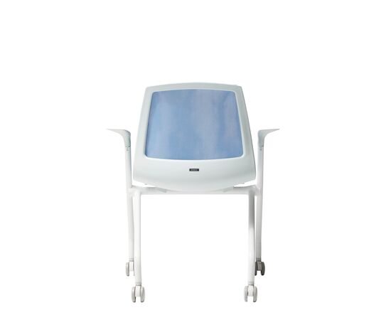 Кресло Дуорест Кью6В1Н (Duorest Q6W1N) белая рама 690x560x610 Кв6В1Н (Q6W1N) белая рама Синий, Основной цвет: Синий, Ширина: 690, Ролики: Есть, Высота: 610, Глубина: 560, Материал крестовины: Каркас-ракушка, Материал сиденья: Ткань Кв6 (Q6), Механизм: Механизм складывания друг в друга,, Подголовник: Нет, Материал спинки: Сетка Кв6 (Q6), Цвет крестовины: Белый, Артикул: Кв6В1Н (Q6W1N) белая рама, изображение 5post-test