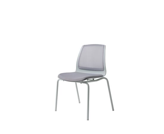 Кресло Дуорест Кью6В1Л (Duorest Q6W1L) белая рама 690x560x610 Кв6В1Л (Q6W1L) белая рама Светло-серый, Ролики: Нет, Основной цвет: Светло-серый, Ширина: 690, Высота: 610, Глубина: 560, Вес: 26, Материал крестовины: Каркас-ракушка, Материал сиденья: Ткань Кв6 (Q6), Механизм: штабилируются друг на друга, Подголовник: Нет, Материал спинки: Сетка Кв6 (Q6), Цвет крестовины: Белый, Артикул: Кв6В1Л (Q6W1L) белая рама, изображение 2post-test