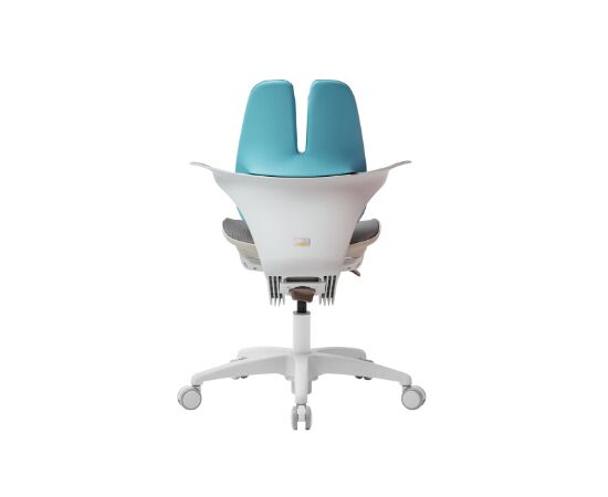 Кресло Дуорест РА-070МДС (Duorest RA-070MDS) 690x560x610 РА-070МДС (RA-070MDS) Голубой/Серый, Основной цвет: Голубой/Серый, Ширина: 690, Высота: 610, Глубина: 560, Вес: 26, Материал крестовины: 5-лучевая база, Материал сиденья: Сетка Ясень, Механизм: газ-лифт (вращение, верх-вниз) с блокировкой осевого вращения -ДУАЛИНДЕР (DUALINDER), Подголовник: Нет, Материал спинки: экокожа, Цвет крестовины: Белый, Артикул: РА-070МДС (RA-070MDS), изображение 2post-test