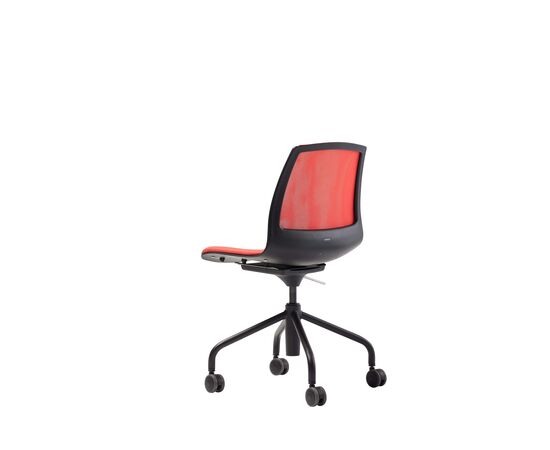 Кресло Дуорест Кью61С (Duorest Q61S) 690x560x610 Кв61С (Q61S) Красный, Ролики: Есть, Основной цвет: Красный, Ширина: 690, Высота: 610, Глубина: 560, Материал крестовины: 4-лучевая база, Материал сиденья: Ткань Кв6 (Q6), Подголовник: Нет, Материал спинки: Сетка Кв6 (Q6), Цвет крестовины: Черный, Артикул: Кв61С (Q61S), изображение 4post-test