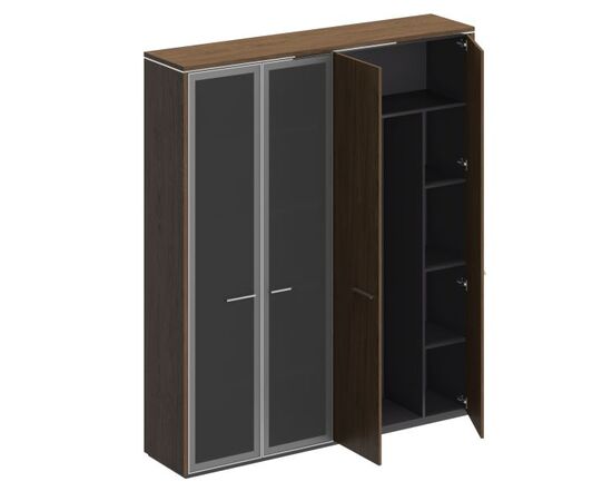 Шкаф комбинированный 1830x410x2120 ВЛ 357 ДТ Дуб Табачный, Основной цвет: Дуб Табачный, Ширина: 1830, Высота: 2120, Глубина: 410, Вес: 231, Объем: 0,456, Артикул: ВЛ 357 ДТ, изображение 2post-test