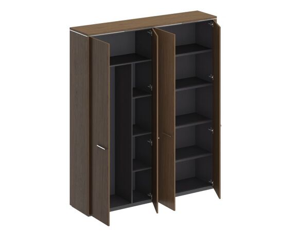 Шкаф комбинированный 1830x410x2120 ВЛ 363 ДТ Дуб Табачный, Основной цвет: Дуб Табачный, Ширина: 1830, Высота: 2120, Глубина: 410, Вес: 228, Объем: 0,473, Артикул: ВЛ 363 ДТ, изображение 2post-test