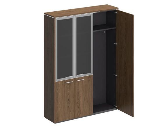 Шкаф комбинированный 1540x410x2120 ВЛ 358 ДТ Дуб Табачный, Основной цвет: Дуб Табачный, Ширина: 1540, Высота: 2120, Глубина: 410, Вес: 199,5, Объем: 0,435, Артикул: ВЛ 358 ДТ, изображение 2post-test