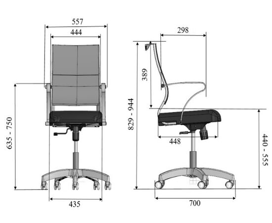 Кресло ErgoLife Sit Air M4-290K 440x700x800 з509344807 (z509344807) Чёрный, Основной цвет: Чёрный, Ширина: 440, Высота: 800, Глубина: 700, Каркас: Сталь, Материал сиденья: сетчатая ткань, Материал спинки: Сетка черная, Цвет подлокотников: Черный, Артикул: з509344807 (z509344807), изображение 3post-test