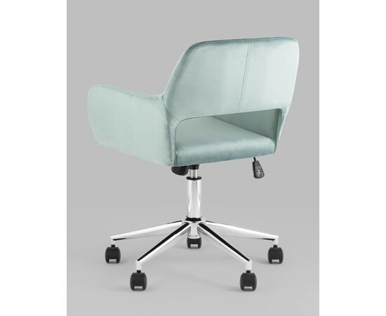 Стул офисный Росс (ROSS) 560x550x840 УТ000039077 Серо-зеленый, Основной цвет: Серо-зеленый, Ширина: 560, Высота: 840, Глубина: 550, Вес: 8,5, Материал сиденья: Велюр, Рекомендованная максимальная нагрузка: 120 кг, Артикул: УТ000039077, изображение 4post-test