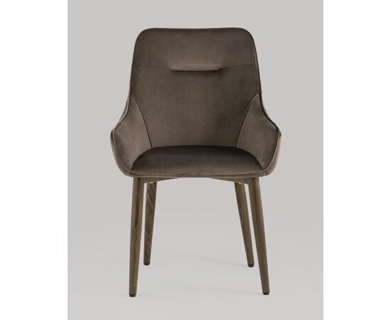 Стул Диана Нью (NEW) 560x600x870 МК101-2 КД ХЛР-49 (MC101-2 KD HLR-49) Коричневый (ножки дерево), Основной цвет: Коричневый (ножки дерево), Ширина: 560, Материал основания: Металл, Высота: 870, Глубина: 600, Материал: Велюр, Каркас: Металл, Цвет опоры: Коричневый, Материал сиденья: Велюр, Цвет сиденья: Коричневый, Артикул: МК101-2 КД ХЛР-49 (MC101-2 KD HLR-49), изображение 6post-test