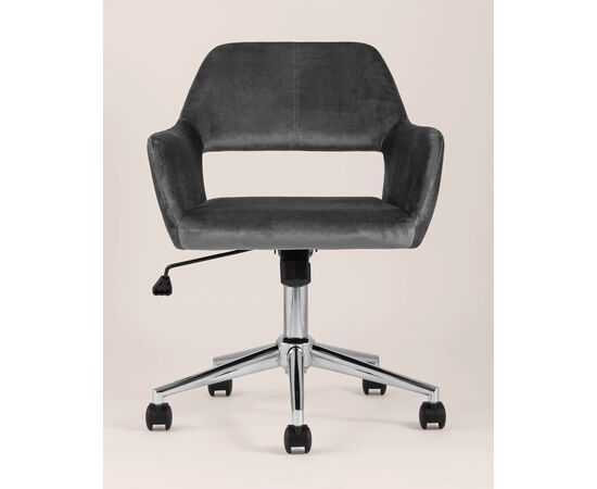 Стул офисный Росс (ROSS) 560x550x840 УТ000003612 Серый, Основной цвет: Серый, Ширина: 560, Высота: 840, Глубина: 550, Вес: 8,5, Материал сиденья: Велюр, Рекомендованная максимальная нагрузка: 120 кг, Артикул: УТ000003612, изображение 4post-test