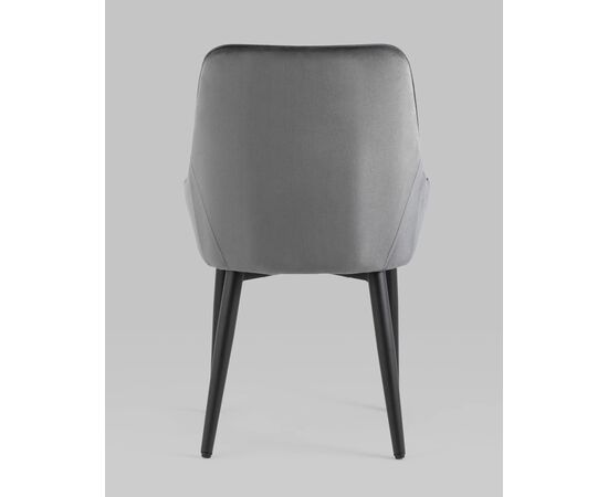 Стул Диана Нью (NEW) 560x600x870 МК101-2 КД ХЛР-21 (MC101-2 KD HLR-21) Серый, Основной цвет: Серый, Ширина: 560, Материал основания: Металл, Высота: 870, Глубина: 600, Материал: Велюр, Каркас: Металл, Цвет опоры: Черный, Материал сиденья: Велюр, Цвет сиденья: Серый, Артикул: МК101-2 КД ХЛР-21 (MC101-2 KD HLR-21), изображение 4post-test