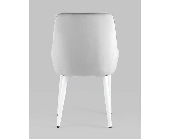 Стул Диана Нью (NEW) 560x600x870 МК101-2 КД ХЛР-14 (MC101-2 KD HLR-14) Серебристый (ножки белые), Основной цвет: Серебристый (ножки белые), Ширина: 560, Материал основания: Металл, Высота: 870, Глубина: 600, Материал: Велюр, Каркас: Металл, Цвет опоры: Белый, Материал сиденья: Велюр, Цвет сиденья: серебристый, Артикул: МК101-2 КД ХЛР-14 (MC101-2 KD HLR-14), изображение 5post-test