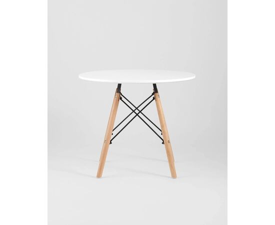 Стол круглый Иймс (EAMES) Т005-К (T005-C) Белый, Материал основания: Массив бука, Основной цвет: Белый, Материал столешницы: МДФ, Диаметр: 600, Вес: 10, Артикул: Т005-К (T005-C), изображение 3post-test