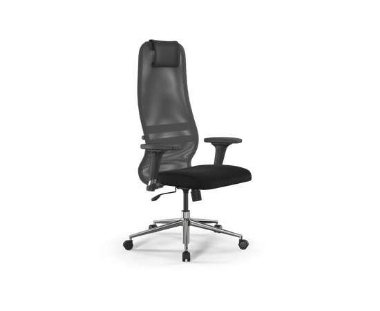 Кресло Эрголайф Сит 8 Би1-8Д - Кс1 (ErgoLife Sit 8 B1-8D - X1)+УМФ (UMF)(Кс1 (X1)) 475860 з252342044 (z252342044) Св.серый/черный, Основной цвет: Св.серый/черный, Ширина: 475, Ролики: Полиамид, д50 (d50)мм (В01 (W01)), Высота: 860, Каркас: Сталь, Материал крестовины: Сталь, каплевидное, хром, д700 (d700)мм (Б23 (B23)), Материал сиденья: Сетка "Кс1 (X1)" + Обивочная сетчатая ткань "Кс1 (X1)", Механизм: Механизм качания топган М09 без рамы крепления, Материал спинки: Сетка "Кс1 (X1)" + Обивочная сетчатая ткань "Кс1 (X1)", Регулировка спинки: металлический каркас, замкнутый сверху, Цвет подлокотников: Черный, Артикул: з252342044 (z252342044), изображение 2post-test