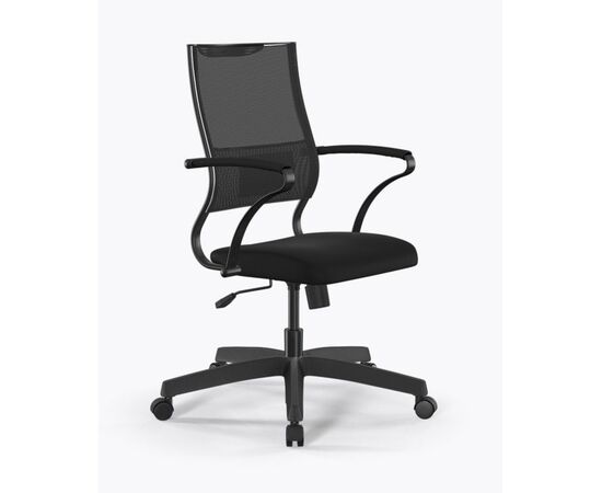 Кресло ЭргоЛайф Сит Эйр М3-290К (ErgoLife Sit Air M3-290K) 440x650x897 з509337175 (z509337175) Чёрный, Основной цвет: Чёрный, Ширина: 440, Высота: 897, Глубина: 650, Каркас: Сталь, Материал сиденья: сетчатая ткань, Материал спинки: Сетка черная, Цвет подлокотников: Черный, Артикул: з509337175 (z509337175), изображение 3post-test