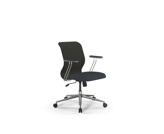 Кресло ЭргоЛайф Сит 8 Мр4-4Т - Вивальди (ErgoLife Sit 8 Mr4-4T - Vivaldi) 440536 з252342747 (z252342747) Темно-серый, Основной цвет: Темно-серый, Ширина: 440, Ролики: Полиамид, д50 (d50)мм (В01 (W01)), Высота: 536, Каркас: Сталь, Материал крестовины: Сталь, каплевидное, хром, д700 (d700)мм (Б23 (B23)), Материал сиденья: Велюр "Вивалди (Vivaldi)", Механизм: Механизм качания топган М09 без рамы крепления, Материал спинки: Велюр "Вивалди (Vivaldi)", Регулировка спинки: металлический каркас, замкнутый сверху, Цвет подлокотников: темно-серый, Артикул: з252342747 (z252342747), изображение 2post-test