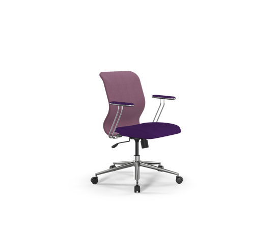 Кресло ЭргоЛайф Сит 8 Мр4-4Т - Вивальди (ErgoLife Sit 8 Mr4-4T - Vivaldi) 440536 з252342709 (z252342709) Сиреневый, Основной цвет: Сиреневый, Ширина: 440, Ролики: Полиамид, д50 (d50)мм (В01 (W01)), Высота: 536, Каркас: Сталь, Материал крестовины: Сталь, каплевидное, хром, д700 (d700)мм (Б23 (B23)), Материал сиденья: Велюр "Вивалди (Vivaldi)", Механизм: Механизм качания топган М09 без рамы крепления, Материал спинки: Велюр "Вивалди (Vivaldi)", Регулировка спинки: металлический каркас, замкнутый сверху, Цвет подлокотников: сиреневый, Артикул: з252342709 (z252342709), изображение 2post-test