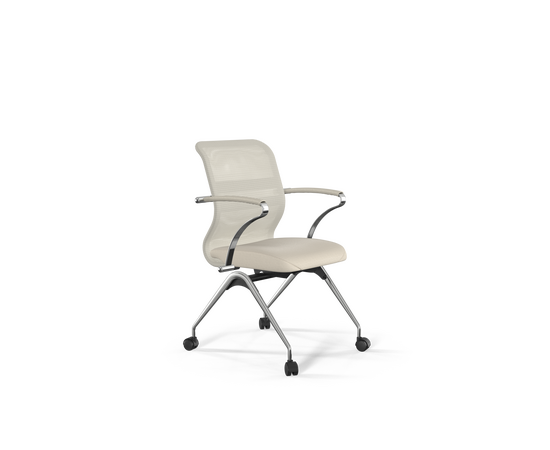 Кресло ЭргоЛайф Сит 8 М4-9К - Х2 (ErgoLife Sit 8 M4-9K - X2)+Экстра (Extra) 440536 Сит 8 4130401 (Sit 8 4130401) Молочный, Основной цвет: Молочный, Ширина: 440, Ролики: Полиамид с ПУ (PU) ободком, д50 (d50)мм (В02 (W02)), Высота: 536, Каркас: Сталь, Материал сиденья: Кожа Екстра (Extra) + Кожа Екстра (Extra) перфорированная, Материал спинки: Сетка "Кс2 (X2)" + Экокожа "Екстра (Extra)", Рекомендованная максимальная нагрузка: 120 кг, Цвет подлокотников: молочный, Артикул: Сит 8 4130401 (Sit 8 4130401), изображение 2post-test