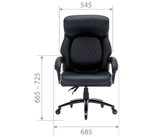 Кресло Чейрман Ч412 (CHAIRMAN CH412) 685x700x1175 Чёрный, Ролики: Стандарт БИФМА 5 (BIFMA 5),1 (США), диаметр штока 11 мм, покрытие – полиуретан, Основной цвет: Чёрный, Ширина: 685, Высота: 1175, Глубина: 700, Максимальная высота: 1235, Материал сиденья: экокожа, Механизм: Качание спинки с фиксацией в любом положении. Регулировка кресла по высоте, Материал спинки: экокожа, Рекомендованная максимальная нагрузка: 120 кг, Цвет подлокотников: Черный, изображение 4post-test