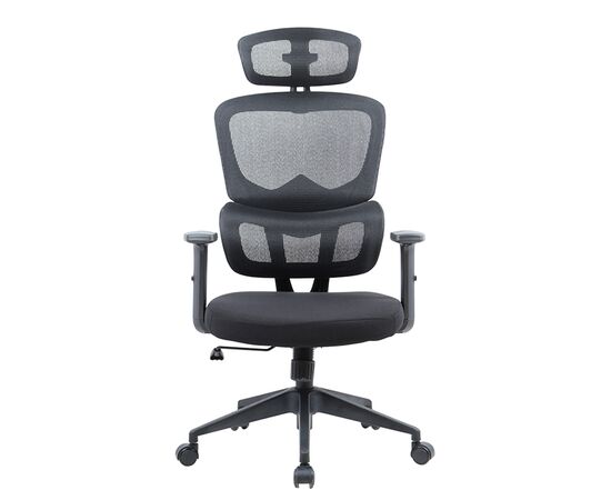 Кресло Чейрман Ч560 (CHAIRMAN CH560) 635x640x1195 Чёрный, Ролики: Стандарт БИФМА 5 (BIFMA 5),1 (США), диаметр штока 11 мм, покрытие – полиуретан, Основной цвет: Чёрный, Ширина: 635, Высота: 1195, Глубина: 640, Максимальная высота: 1295, Каркас: немонолитный, Материал сиденья: Сетчатый акрил / Полиэстер, Механизм: С синхронным отклонением сидения и спинки 1:3, с фиксацией кресла в рабочем положении. Регулировка к, Подголовник: Да, Материал спинки: Сетчатый акрил / Полиэстер, Рекомендованная максимальная нагрузка: 120 кг, Цвет подлокотников: Черный, изображение 5post-test
