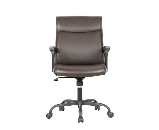 Кресло Чейрман Ч303 (CHAIRMAN CH303) 600x650x930 Коричневый, Основной цвет: Коричневый, Ширина: 600, Ролики: стандарт БИФМА 5 (BIFMA 5),1 (США), диаметр штока 11 мм, покрытие – нейлон, Высота: 930, Глубина: 650, Максимальная высота: 1025, Каркас: немонолитный, Материал сиденья: экокожа, Механизм: С возможностью фиксации кресла в рабочем положении. Регулировка кресла по высоте, Материал спинки: экокожа, Рекомендованная максимальная нагрузка: 100 кг, Цвет подлокотников: Коричневый, изображение 2post-test