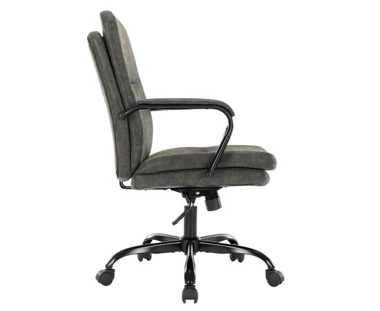 Кресло Чейрман Ч301 (CHAIRMAN CH301) 600x640x980 Серый, Основной цвет: Серый, Ширина: 600, Ролики: стандарт БИФМА 5 (BIFMA 5),1 (США), диаметр штока 11 мм, покрытие – нейлон, Высота: 980, Глубина: 640, Максимальная высота: 1060, Каркас: немонолитный, Материал сиденья: экокожа, Механизм: С возможностью фиксации кресла в рабочем положении. Регулировка кресла по высоте, Материал спинки: экокожа, Рекомендованная максимальная нагрузка: 120 кг, Цвет подлокотников: Серый, изображение 3post-test