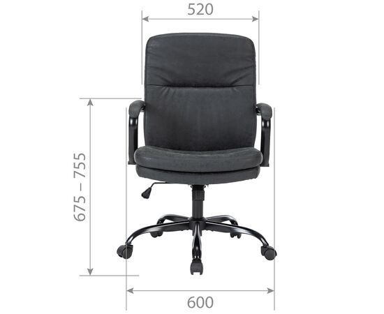 Кресло Чейрман Ч301 (CHAIRMAN CH301) 600x640x980 Чёрный, Основной цвет: Чёрный, Ширина: 600, Ролики: стандарт БИФМА 5 (BIFMA 5),1 (США), диаметр штока 11 мм, покрытие – нейлон, Высота: 980, Глубина: 640, Максимальная высота: 1060, Каркас: немонолитный, Материал сиденья: экокожа, Механизм: С возможностью фиксации кресла в рабочем положении. Регулировка кресла по высоте, Материал спинки: экокожа, Рекомендованная максимальная нагрузка: 120 кг, Цвет подлокотников: Черный, изображение 3post-test