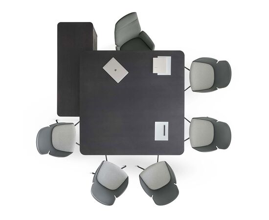 Стол для совещаний с модулем столешница Неолит (NEOLITH) 1650x1650x720 БК114Е (BC114E), Ширина: 1650, Высота: 720, Глубина: 1650, Вес: 245, Объем: 0,401, Артикул: БК114Е (BC114E), изображение 5post-test