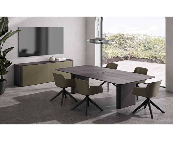 СТОЛ РУКОВОДИТЕЛЯ & СТОЛ ДЛЯ СОВЕЩАНИЙ - СТОЛЕШНИЦЫ Неолит (NEOLITH) 1850x1250x720 БК143 (BC143), Ширина: 1850, Высота: 720, Глубина: 1250, Вес: 61, Объем: 0,09, Артикул: БК143 (BC143), изображение 4post-test