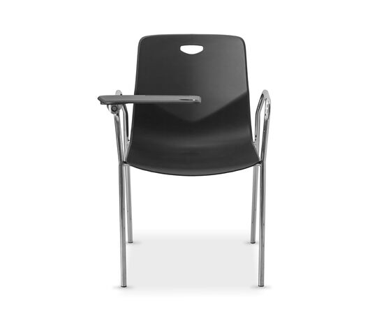Стул Тео (Teo) со столиком 550x555x820 Тео/Блак/Табле (Black/Table) Чёрный, Основной цвет: Чёрный, Ширина: 550, Высота: 820, Глубина: 555, Вес: 12, Материал спинки: пластик, Объем: 0,32, Артикул: Тео/Блак/Табле (Black/Table), изображение 2post-test