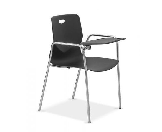 Стул Тео (Teo) со столиком 550x555x820 Тео/Блак/Табле (Black/Table) Чёрный, Основной цвет: Чёрный, Ширина: 550, Высота: 820, Глубина: 555, Вес: 12, Материал спинки: пластик, Объем: 0,32, Артикул: Тео/Блак/Табле (Black/Table), изображение 3post-test