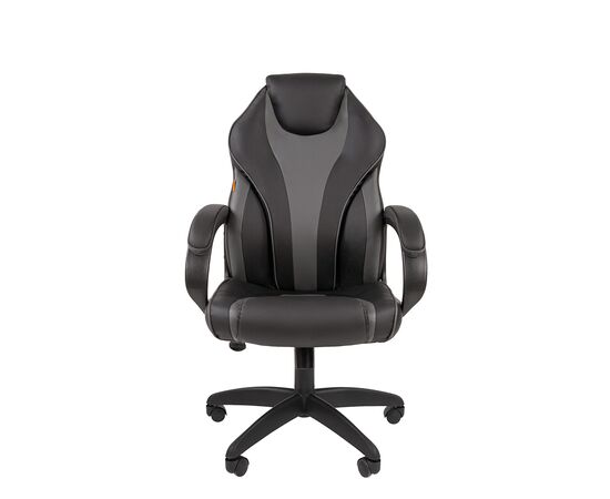 Кресло Чейрмен 299 (Chairman 299) 650x700x1185 00-07062451 Черный/Серый, Основной цвет: Черный/Серый, Ширина: 650, Высота: 1185, Глубина: 700, Максимальная высота: 1280, Материал сиденья: экокожа, Материал спинки: экокожа, Артикул: 00-07062451, изображение 2post-test