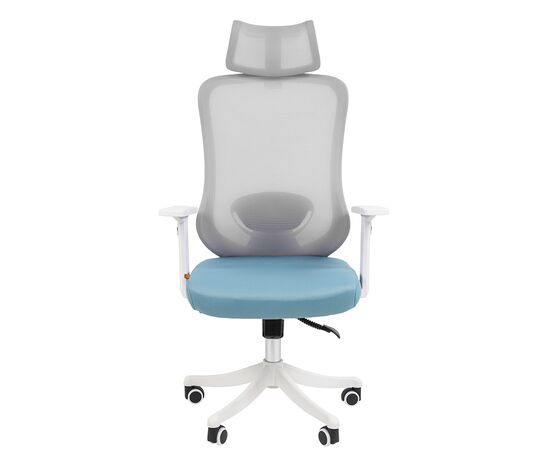 Кресло Чейрман Ч563 (Chairman CH563) 665x680x1165 00-07146050 Белый / Голубой, Основной цвет: Белый / Голубой , Ширина: 665, Высота: 1165, Глубина: 680, Максимальная высота: 1265, Материал сиденья: Комбинированный Сетчатый акрил/Полиэстр, Материал спинки: Комбинированный Сетчатый акрил/Полиэстр, Артикул: 00-07146050, изображение 2post-test