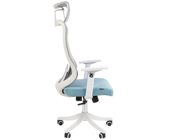 Кресло Чейрман Ч563 (Chairman CH563) 665x680x1165 00-07146050 Белый / Голубой, Основной цвет: Белый / Голубой , Ширина: 665, Высота: 1165, Глубина: 680, Максимальная высота: 1265, Материал сиденья: Комбинированный Сетчатый акрил/Полиэстр, Материал спинки: Комбинированный Сетчатый акрил/Полиэстр, Артикул: 00-07146050, изображение 3post-test