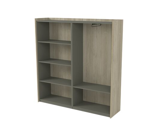 Шкаф высокий двусоставный кобинированный Магнетик (MAGNETIC) 1768x460x1828 15ШДК.1808 (C.1808) оквоод/терра (okwood/terra), Основной цвет: оквоод/терра (okwood/terra), Артикул: 15ШДК.1808 (C.1808), изображение 2post-test
