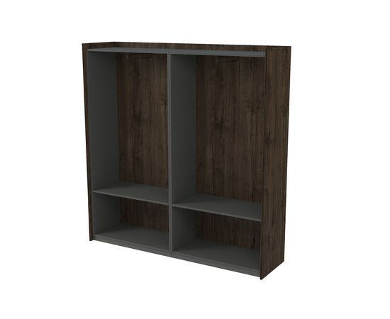 Шкаф высокий для одежды двусоставный Магнетик (MAGNETIC) 1768x460x1828 15ШДК.1809 (C.1809) Брауни/Графит (Graphit), Основной цвет: Брауни/Графит (Graphit), Артикул: 15ШДК.1809 (C.1809), изображение 2post-test