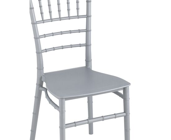 Стул Кьявари (Chiavari) (Кьявари) 430x480x890 Й828 силвер (Y828 silver) Серый, Материал основания: Пластик, Основной цвет: Серый, Ширина: 430, Ширина сиденья: 400, Высота: 890, Глубина: 480, Высота от пола до верхней части сиденья, мин: 430, Каркас: Пластик, Вес: 3,6, Материал сиденья: пластик, Артикул: Й828 силвер (Y828 silver), изображение 7post-test
