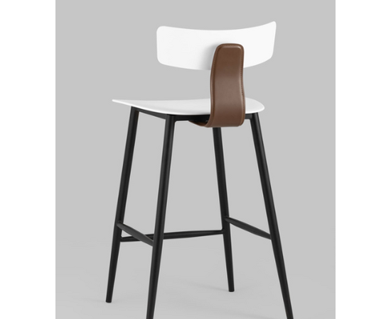 Стул Ант (ANT), полубарный, пластиковый 425x460x900 8333А вхите (8333A white) Белый, Основной цвет: Белый, Материал основания: Металл, Ширина: 425, Высота: 900, Глубина: 460, Вес: 6,95, Материал сиденья: пластик, Артикул: 8333А вхите (8333A white), изображение 4post-test