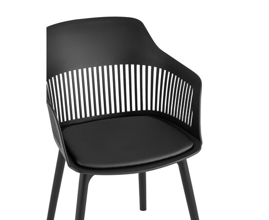 Стул Крокус (Crocus) с подушкой 575x550x835 СЛ-7047ДП блак СЕАТ ДУАЛ (SL-7047DP black SEAT DUAL) Чёрный, Материал основания: Пластик, Основной цвет: Чёрный, Ширина: 575, Ширина сиденья: 470, Высота: 835, Глубина: 550, Высота от пола до верхней части сиденья, мин: 475, Каркас: Пластик, Вес: 6,2, Материал сиденья: экокожа, Артикул: СЛ-7047ДП  блак СЕАТ ДУАЛ (SL-7047DP  black SEAT DUAL), изображение 4post-test