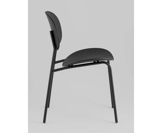 Стул Эди (Edie) 450x530x780 УТ000039125 Чёрный, Основной цвет: Чёрный, Ширина: 450, Материал основания: Металл, Высота: 780, Глубина: 530, Материал: Пластик, Вес: 4,2, Цвет опоры: Черный, Артикул: УТ000039125, изображение 4post-test