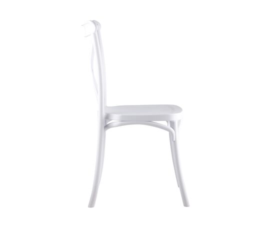 Стул Кроссбэк 430x520x890 Й030 вхите (Y030 white) Белый, Основной цвет: Белый, Ширина: 430, Материал основания: Пластик, Высота: 890, Глубина: 520, Материал: Пластик, Каркас: Пластик, Вес: 3,95, Цвет опоры: Белый, Материал сиденья: пластик, Цвет сиденья: Белый, Артикул: Й030 вхите (Y030 white), изображение 3post-test