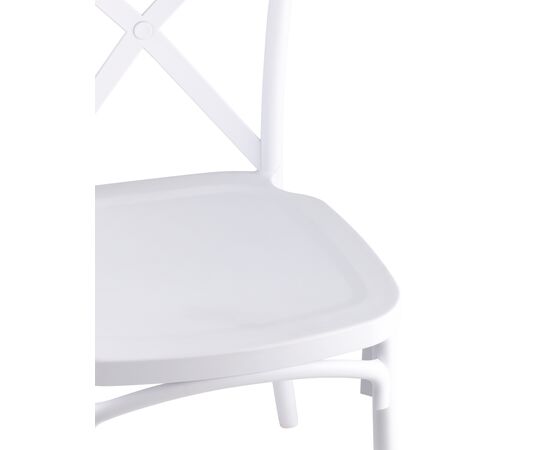 Стул Кроссбэк 430x520x890 Й030 вхите (Y030 white) Белый, Основной цвет: Белый, Ширина: 430, Материал основания: Пластик, Высота: 890, Глубина: 520, Материал: Пластик, Каркас: Пластик, Вес: 3,95, Цвет опоры: Белый, Материал сиденья: пластик, Цвет сиденья: Белый, Артикул: Й030 вхите (Y030 white), изображение 4post-test