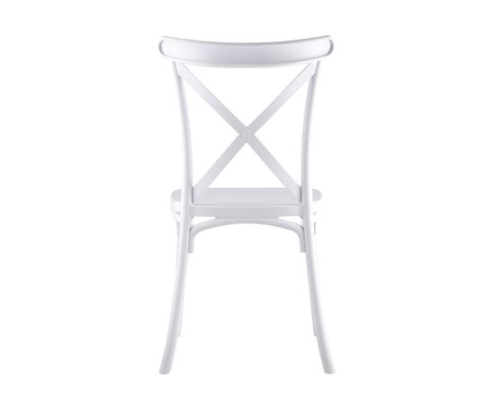 Стул Кроссбэк 430x520x890 Й030 вхите (Y030 white) Белый, Основной цвет: Белый, Ширина: 430, Материал основания: Пластик, Высота: 890, Глубина: 520, Материал: Пластик, Каркас: Пластик, Вес: 3,95, Цвет опоры: Белый, Материал сиденья: пластик, Цвет сиденья: Белый, Артикул: Й030 вхите (Y030 white), изображение 5post-test
